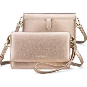 Women Small Crossbody Bag Cellphone Purse Wallet with RFID Card Slots 2 Straps